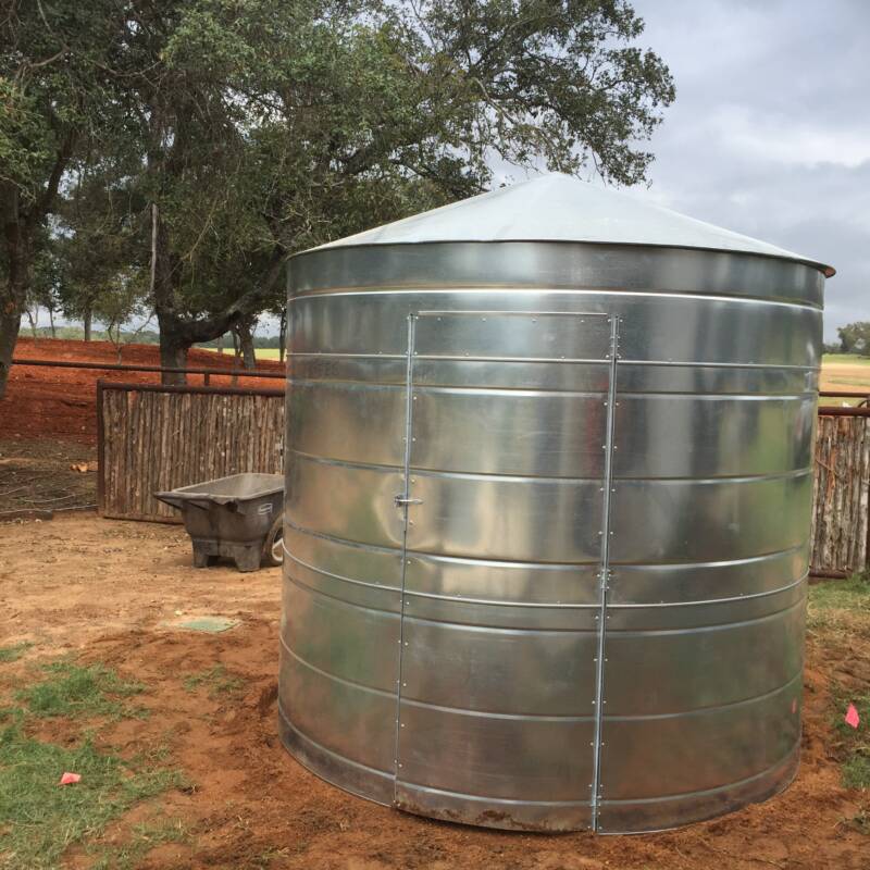 7'D x 7'H Galvanized Steel Garden Shed